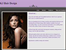 Tablet Screenshot of kjhairdesign.com